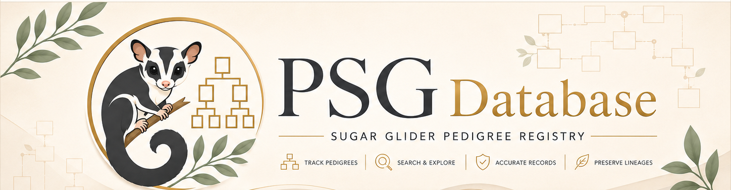 PSG Database sugar glider pedigree registry